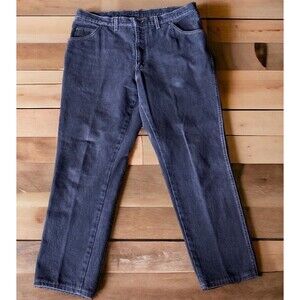 Lands End Jeans Mens Brown Straight‎ Square Rigger Regular Denim USA Size 37x30